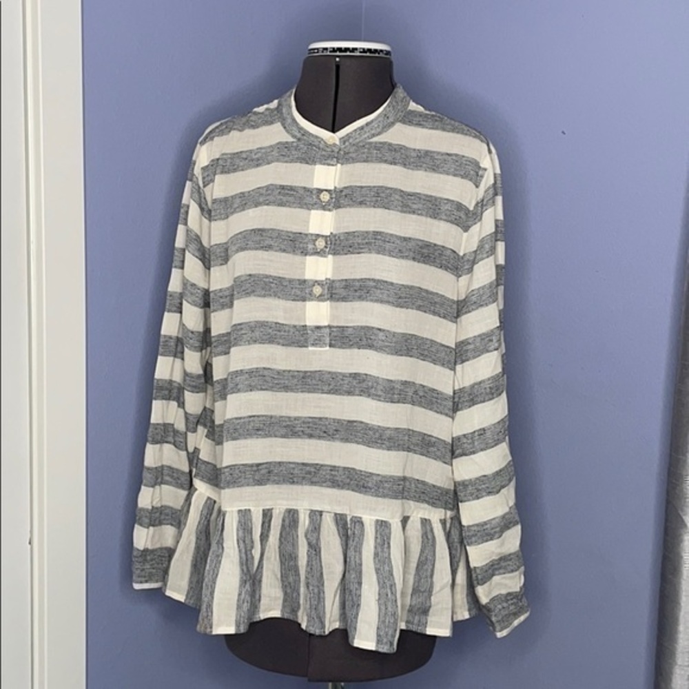Lucky brand top size Large bohemian striped top